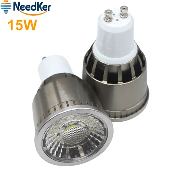 NeedKer Dimmable GU10 G5. 3 led прожектор 15 W COB led лампи AC 110-220 НА 240 В топло студено бяло витрина лампа алуминиев корпус