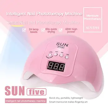 48W UV LED Nail Lamp 24 Led Fast Drying Auto Sensor маникюр инструменти костюм за всички гелевых нокти база най-горния слой на сушилня за нокти Всички гел-лак