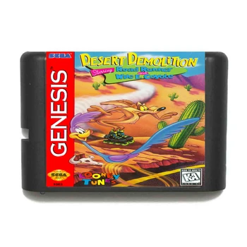 Desert Разрушаване в главните роли Road Runner и Уловка E. Coyote 16 битова игрална карта MD за Sega Mega Drive For Genesis