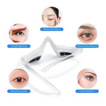 3D масажор за очи Red Light Therapy стягане на кожата EMS Eye Care Device отстраняване на умората, тъмните кръгове средство за премахване на бръчки, Против Стареене