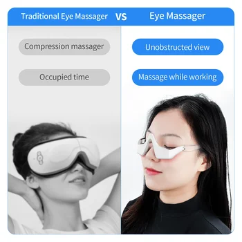 3D масажор за очи Red Light Therapy стягане на кожата EMS Eye Care Device отстраняване на умората, тъмните кръгове средство за премахване на бръчки, Против Стареене