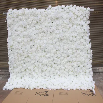 SPR 3D white / слонова кост минимизиране на стена с папийонка изкуствени цветя сватба повод на фона на подреждане на цветя за декорация