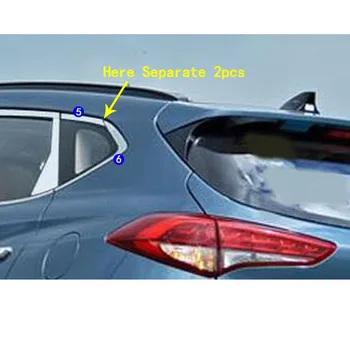 Стайлинг на автомобили стикер от неръждаема стомана, покритие стъкло на прозореца гарнитура стълб средната колона капак части за Hyundai Tucson 2019 2020