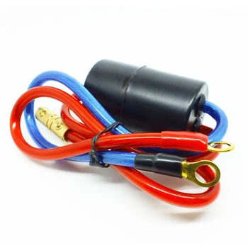 Вграден филтър за намаляване на шума на двигателя капацитет от 40 Ампера 12V син червен кабел