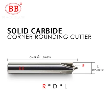 BB карбид радиус на ъгъл на заоблени ножове Клас фрези с CNC инструмент R0. 5 R1 R2 R3 R6 фаска извън радиуси на четвърт кръг ножове
