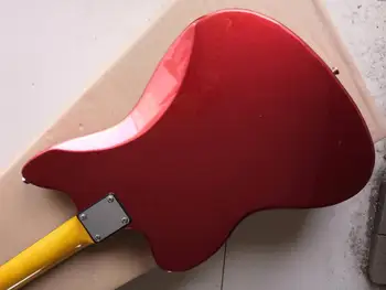 Китай китара завод потребителски нов Ягуар китара металик червено електрическа китара 2 пикап на склад безплатна доставка 11