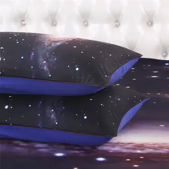 BeddingOutlet 3D печатни уютни калъфки за възглавници галактика, вселената космоса тематични меки калъфки не изчезват калъфка 1 бр 2 размера
