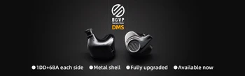 BGVP DMS HIFI híbrido auricular en la oreja los monitores nuevo 2019 6BA armadura equilibrada conductor de alta resolución MMCX