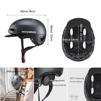 ROCKBROS велосипеден шлем дишаща EPS чели 