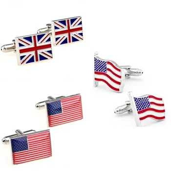 Мода Великобритания САЩ обединената Киндом американски флаг родословни родословни 1 двойка Безплатна доставка най-голямата акция