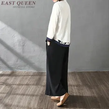 Традиционната китайска блуза, риза блузи за жени мандарина яка Източна бельо риза блуза женски зимна рокля top AA4148