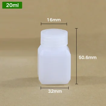 UMETASS 20 мл мини многократна употреба бутилка с капачка на празен пластмасов контейнер за течности, хранителни HDPE бутилка 20 бр/лот