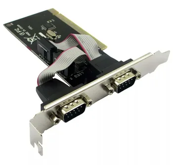 PCI, 2 порта RS232 разширяване на картата COM Dual 9 Пинов сериен порт на конвертор адаптер за офис начало PC лаптоп за POS LED контролер