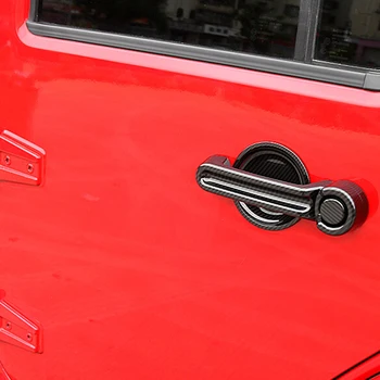 Врата копчето на кутията формоване тампон за Jeep Wrangler JK 2007-2018 въглеродни влакна стил външни бижута и аксесоари