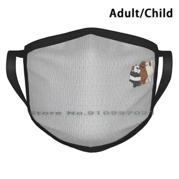 We The Bare Мечета Washable Reusable Mouth Face Mask With Filters For Child Adult