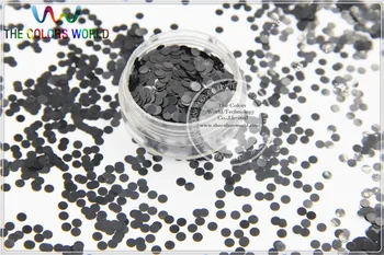 3 мм размер Pearlesent черен цвят точка устойчиви на разтворител кръг форми блясък за нокти, гел, лак за нокти и други бижута на изкуството