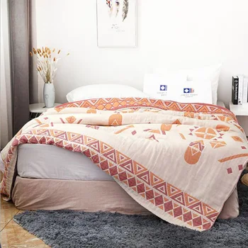 Памук реактивен геометричен сгущает одеяло покривалото на дивана пътуване дишаща голям мек хвърли едно одеяло климатик одеяло