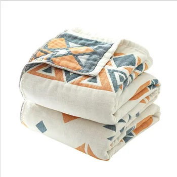 Памук реактивен геометричен сгущает одеяло покривалото на дивана пътуване дишаща голям мек хвърли едно одеяло климатик одеяло