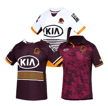Brisbane Broncos 2021 Home/Away Rugby Jersey Sport T-Shirt S-5XL