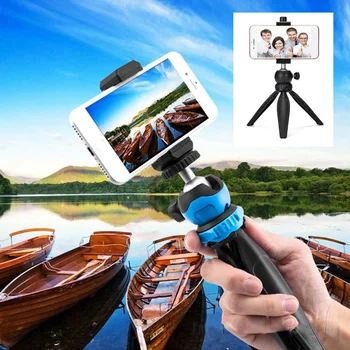 Мини настолен смартфон статив, стойка камера на статив настолен монопод планина с подвижна топка винт за Nikon DSLR Vlog камери