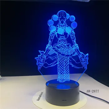3D LED Light Game Overwatch Zenyatta визуална настолна лампа за вашия интериор, спални лампа 7 промяна на цвета на USB Night Light Home Decor 2877
