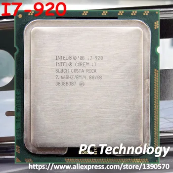 Оригиналния Cpu Intel Core i7-920 SLBCH/SLBEJ i7-920 CPU 8M Cache 2.66 GHz 4-ядрен LGA1366 безплатна доставка доставка в рамките на 1 ден