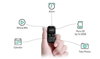 Нов ZANCO tiny t2 World е най-малкият телефон 3G WCDMA мини мобилен телефон, мини телефон е най-малкият телефон в джоба телефон с безплатен подарък