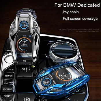 Калъф за ключ на автомобила TPU напълно защитен капак за BMW Serie 5/7 6GT BMW X5 X3 X4 X7 G12 G30 G31 G32 за BMW i8 LED дисплей калъф за ключове