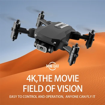 Нов мини безпилотни самолети, височина на въздушното налягане дръжте 4K 1080P HD камера, WiFi Fpv черно и сиво сгъваем Квадрокоптер RC Dron Самолети играчки