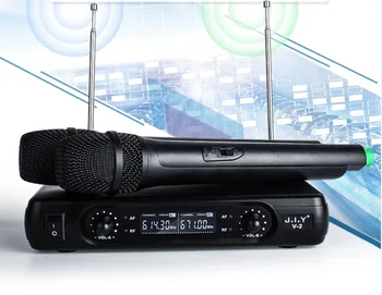 Ръчен безжичен Караоке микрофон караоке плеър Home Karaoke Echo Mixer System Digital Sound Audio Mixer Singing Machine V2+