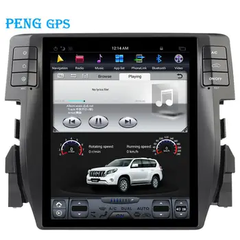 Авто Радиоплеер Tesla Screen за Honda Civic 2016 2017 2018 GPS навигация магнетофон главното устройство мултимедиен плеър с Android 9.0
