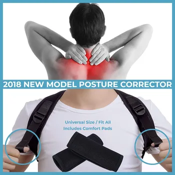 Коректор на стойка с регулируема подкрепа фрактура на гърба мъже/жени върти ключица на гръбначния стълб корекция на раменете еластична превръзка прашка грижа за тялото