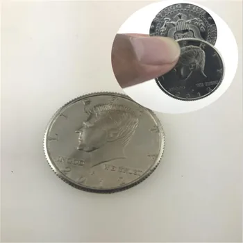 Магнитен Флипер монета пеперуда монета(USD half Dollar Copy) магически трикове в едър план Магия трик подпори, аксесоари монета Magie