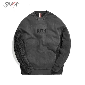 KITH 19FW Combo Knit Crewneck кръгъл отвор пуловер пуловер Пуловер подшиване правилната версия