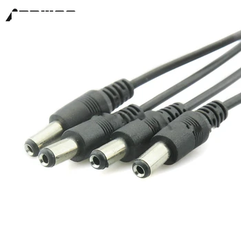 10x DC Power 1 Female to 4 Male Plug Cable 5.5x2.1mm Дърва Security Adapter
