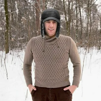 Мъжете зимата на топло сгущает памук топлинна бомбардировач шапки мода ухото защита на лицето ски Cap Шапка на предния капак ветрозащитный водоустойчив Outdoo X3R6
