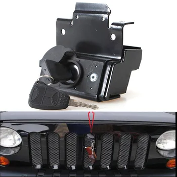 Сигурност заключване предния капак комплект комплект анти-кражба на двигателя монтаж на интересите на Jeep Wrangler JK 2007-2010 2011 2012 2013 2016 2017 2018
