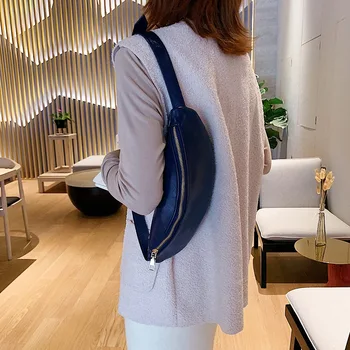 Нагрудная чанта Women 2020 New Trendy Korean Style One Shoulder Fashion All-match Casual Simple Messenger Solid Waist Bag хюмнетка