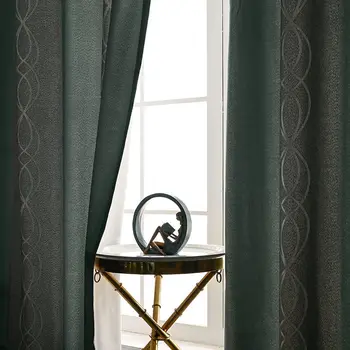 Popangel модерни плътни пердета за прозорците направи си САМ Дизайн Стил 2 цвят завеса за хола, За кухнята, Спалня завеси