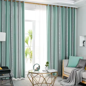 Popangel модерни плътни пердета за прозорците направи си САМ Дизайн Стил 2 цвят завеса за хола, За кухнята, Спалня завеси