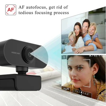 Full HD 720P Auto Focus Webcam USB With Mic Mini Computer Camera гъвкава завъртане за PC, преносими компютри, настолни уеб камери Web Camera