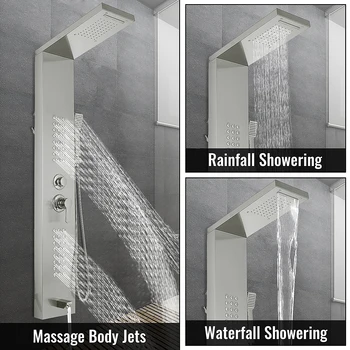 VEVOR дъждовна душ панел Tower многофункционална душ-панел от неръждаема стомана с джакузи.хотелът тялото Вана Resort