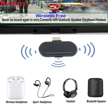 Безжична връзка Bluetooth 5.0 стерео Type-C аудио предавател радиостанцията адаптер поддържа APTX LL SBC ниска закъснение за Nintendo Switch