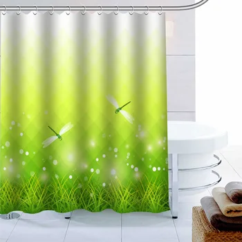 Нов прием на водно Конче животно душ завеса 12 кука полиестерен плат 3D печат баня завеса водоустойчив вана завеса декор