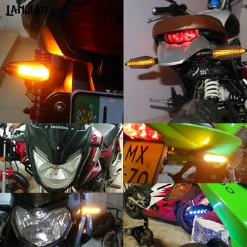 Мотоциклетни мигачи водоустойчив led светлина за Kawasaki KX KLX KDX 65 85 100 125 150 250 450 F R S SR D-TRACKER аксесоари