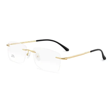 BCLEAR алуминиеви рамки очила, рамки и без рамки мъжете Бизнес стил недалновидни очила и оптични очила ново записване