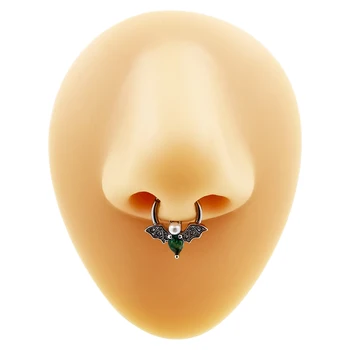 JHJT 16 г 8 мм, 10 мм шарнирный сегмент пръстен на носа отвори малка преграда пиърсинг обеци на носа на жените и мъжете на ухото, на носа, Пиърсинг бижута за тяло