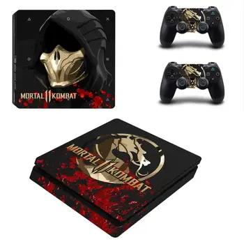 Mortal Kombat PS4 Slim Stickers Play station 4 стикер на кожата стикери за PlayStation 4 PS4 Slim Console and Controller Skin Рибка
