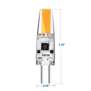 10 бр. LED лампа G4 AC DC Dimmable cob led 12 В 220 и 110 в 3 W 6 W COB SMD LED осветление замяна на халогенни прожектори полилей