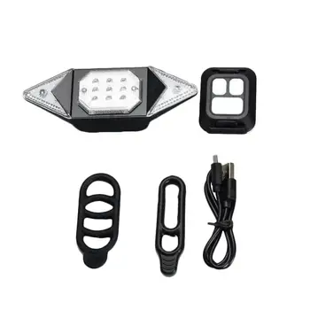 Под наем поворотник лампа безжично дистанционно управление на велосипед задна светлина USB Акумулаторна батерия мотор задна светлина за планинско колоездене управление Ligh